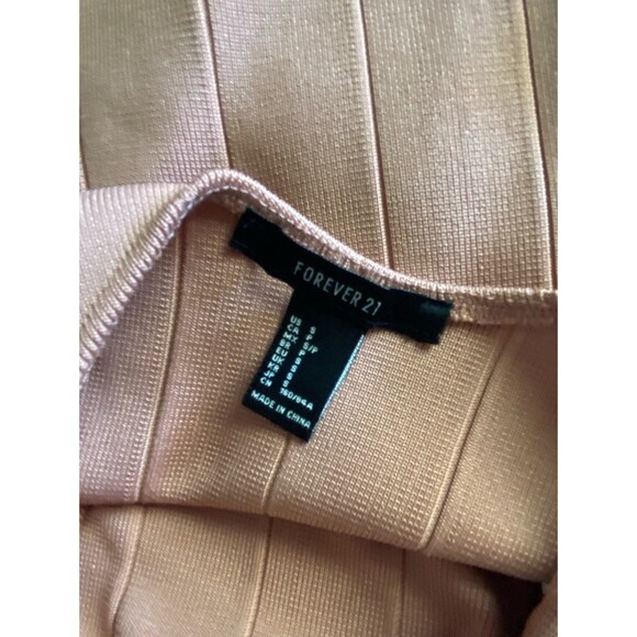 Forever 21 SMALL tan bandage style date night bodysuit onesie w/ collar NWOT - Picture 3 of 9